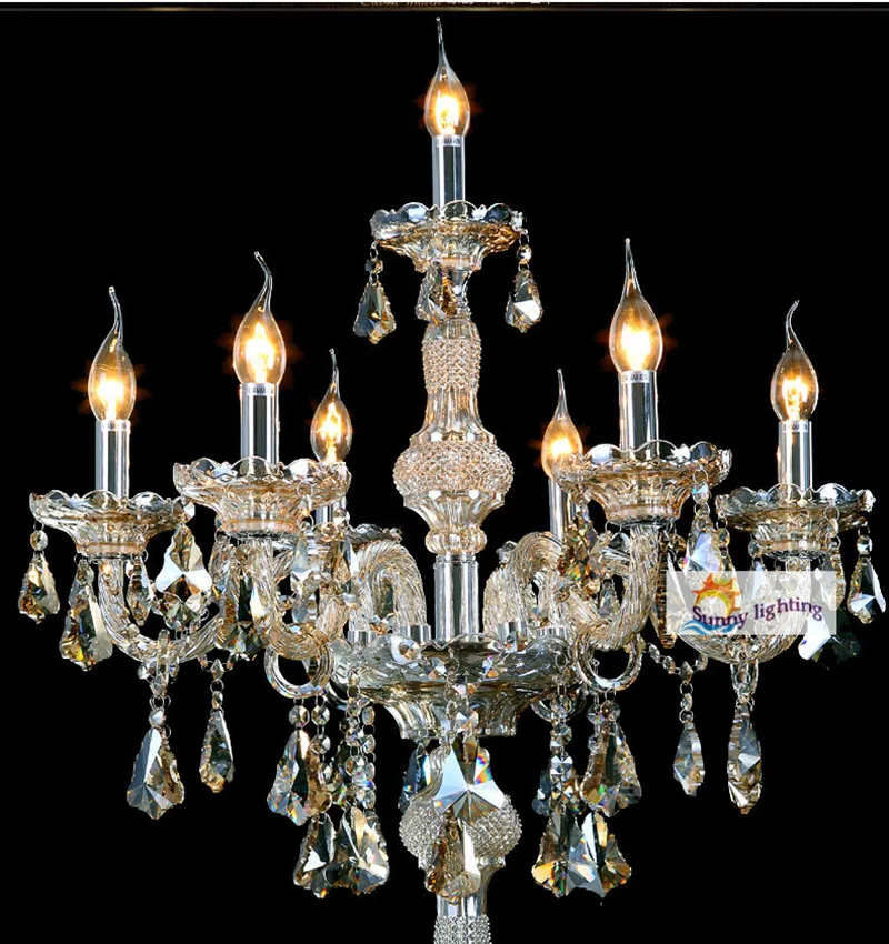 Современный Свадебный напольный светильник для чтения Большой Хрустальный