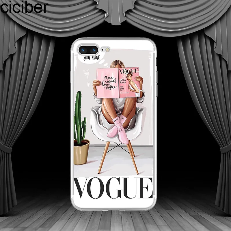 ciciber VOGUE Christmas Phone Case For iPhone 7 8 6S Plus X XR XS Max Cases 5 5S SE Soft Silicone for iphone 11 Pro Coque |