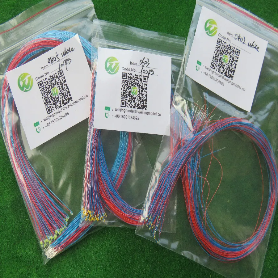 40 шт./лот 0402 0603 0805 1206 SMD модель поезд в масштабе HO N OO предварительно спаянные Micro Litz