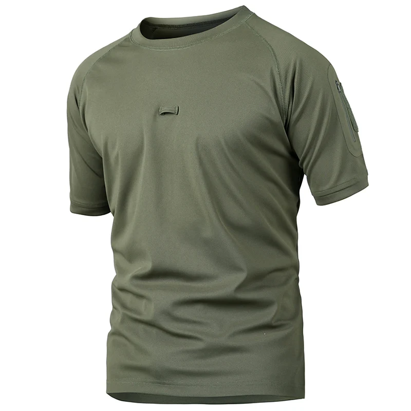 Army Green Refire gear летняя тактическая камуфляжная Футболка мужская быстросохнущая армейская футболка Повседневная дышащая камуфляжная футболка с круглым вырезом Военная футболка - Цвет: Army Green