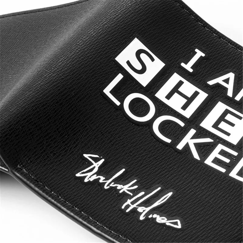 Высокое качество Шерлок Холмс I Am Sherlocked буквенный принт унисекс длинный мужской кошелек из искусственной кожи короткий светящийся Carteira