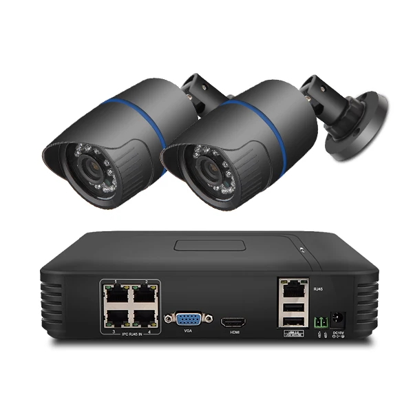 2 cam without cable MISECU 1080P POE NVR 4 шт. 2.0mp PoE IP Камера P2P HDMI/VGA 1080P 1 ТБ HDD Ночная ИК просмотр на мобильном наружного видеонаблюдения - Цвет: 2 cam without cable