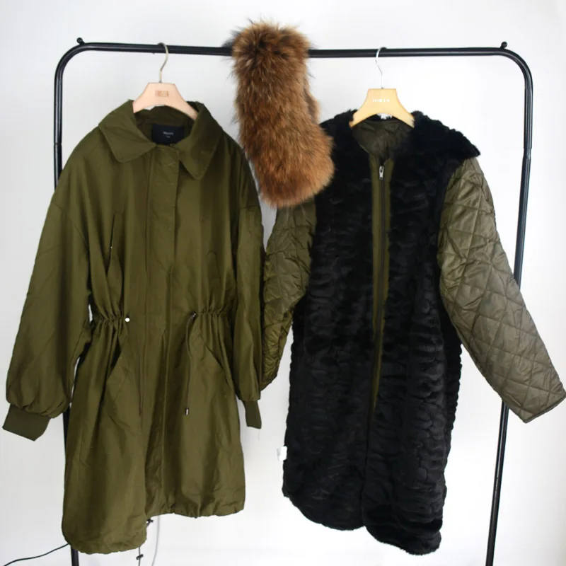 Winter Jacket Women 2018 Brand Real Raccoon Fur Collar Hooded Down Parka Female Outwear For Women's Warm Slim Jackets And Coats | Женская