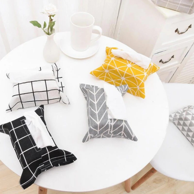 2019 New Cartoon Cloth Table Decoration Home Car Storage Tissue Case Box Container Towel Napkin Papers BAG Holder BOX Pouch | Дом и сад
