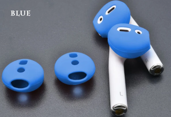 Однотонные силиконовые затычки для ушей airpods Bluetooth наушники Нескользящие ушные