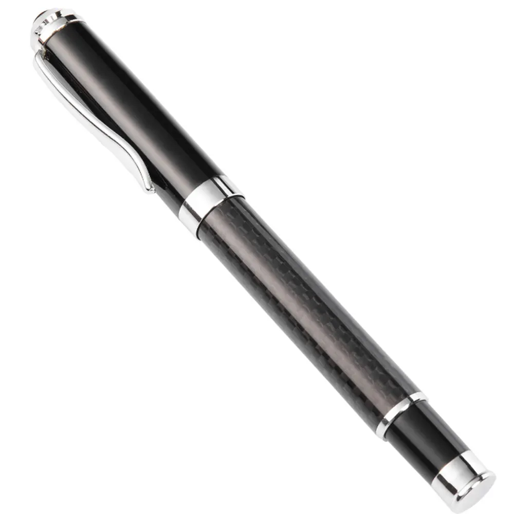 Pen without box Углеродное волокно металлическая ручка, персонализированная шариковая ручка, Подарочная шариковая ручка для женщин или мужчин-черный - Цвет: Pen without box