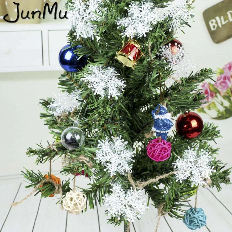 30 шт. белые рождественские орнаменты снежинки праздничные вечерние украшения