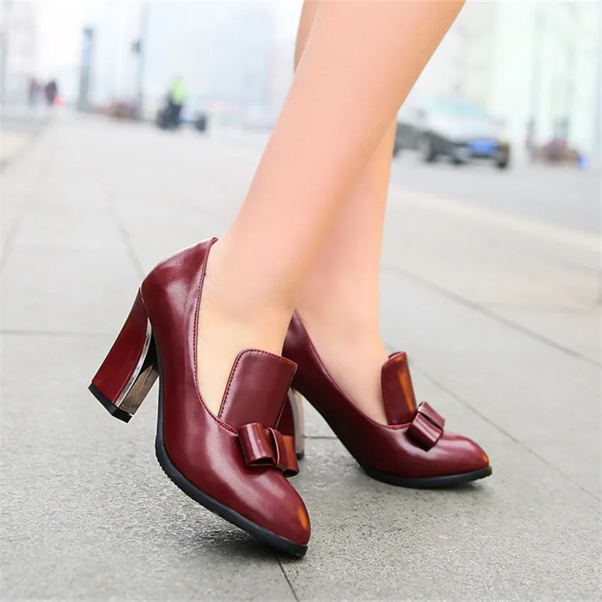 Обувь на высоких квадратных каблуках женские туфли-лодочки Женские