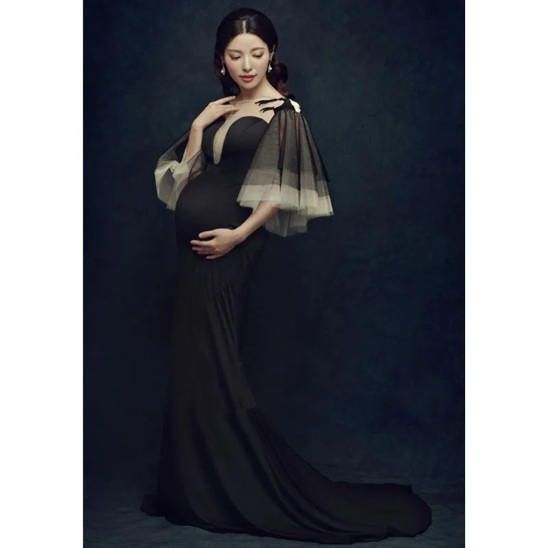 Длинное платье со шлейфом реквизит для фотосъемки беременных фотосессии платья беременных|Платья| |