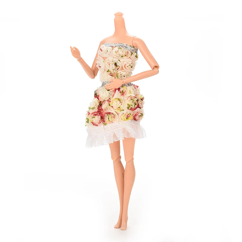 Ручная работа модный пакет бедра юбка для куклы Барби цветок платья одежда|for