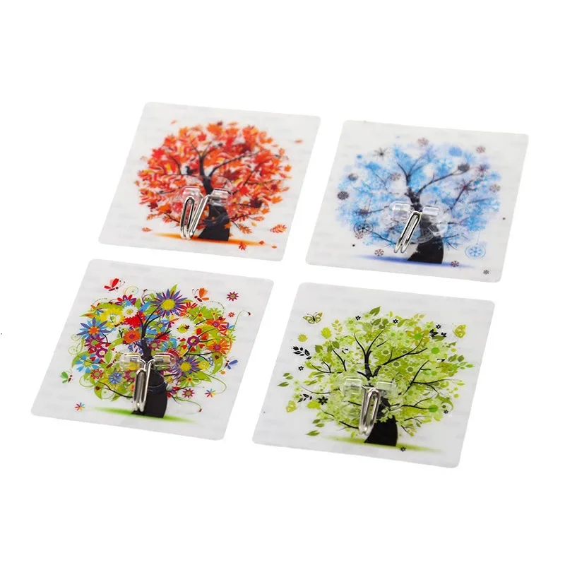 4 шт./лот Прочные прозрачные настенные крючки на присосках для кухни ванной