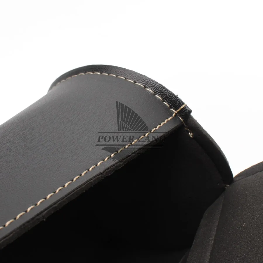 Мотоцикл черный PU передняя вилка круглый бочонок Сумка для инструмента Чемодан