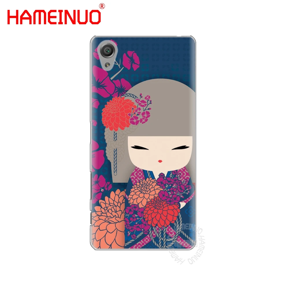 HAMEINUO kawaii японская кукла Kokeshi чехол для телефона sony xperia C6 XA1 XA2 XA ULTRA XP L1 L2 X compact XR/XZ/XZS