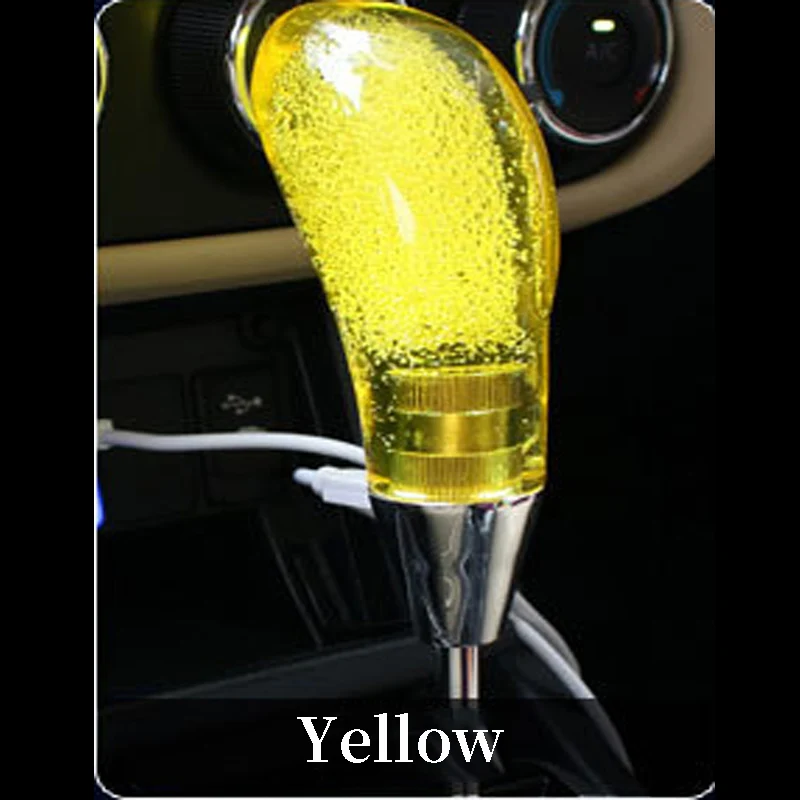 yellow СВЕТОДИОДНЫЙ Автомобильный рычаг переключения передач 5, 6 скоростей для Jeep Renegade Volkswagen VW Passat B6 B8 B7 CC Polo Lada Granta Vesta - Название цвета: yellow