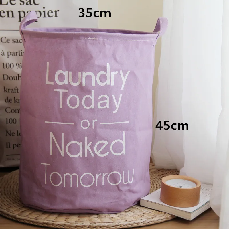 Современный дом круглый всякой всячины хранения из хлопко льняной ткани корзина