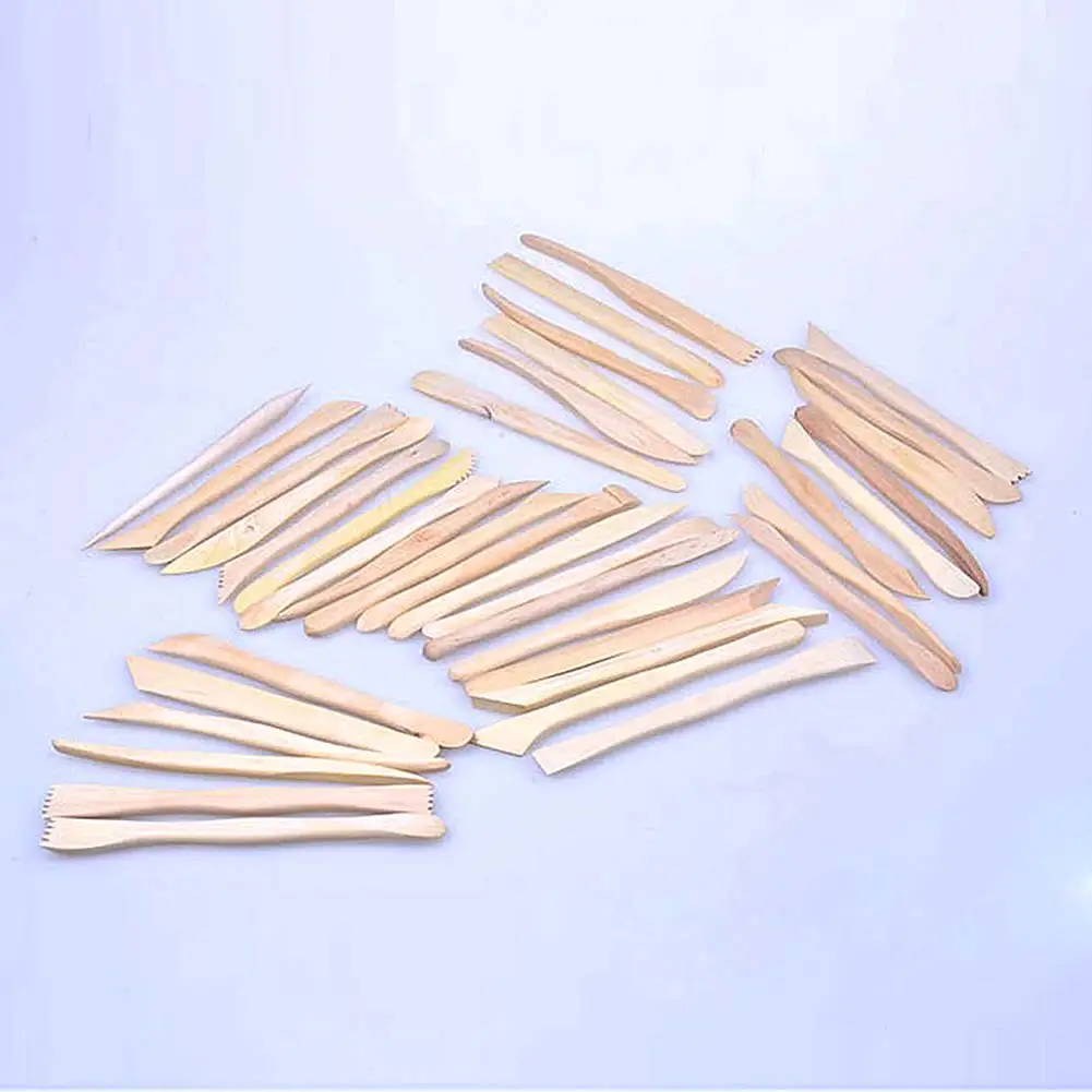 38 шт. 8 Дюймов Деревянный Посуда из полимерной глины мини Sharping моделирование DIY