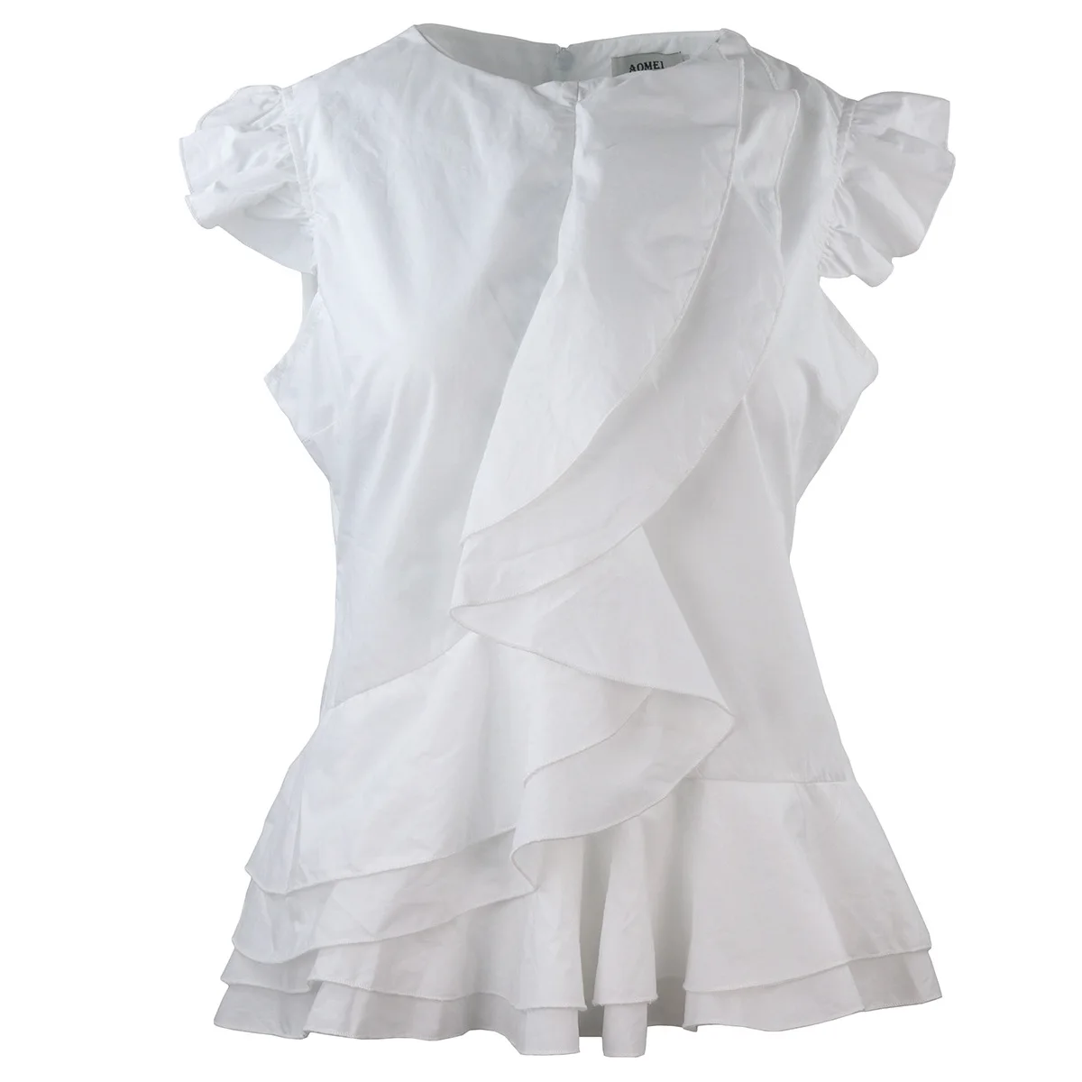 Женские летние топы без рукавов черный плед рубашки блузки с оборками отделка