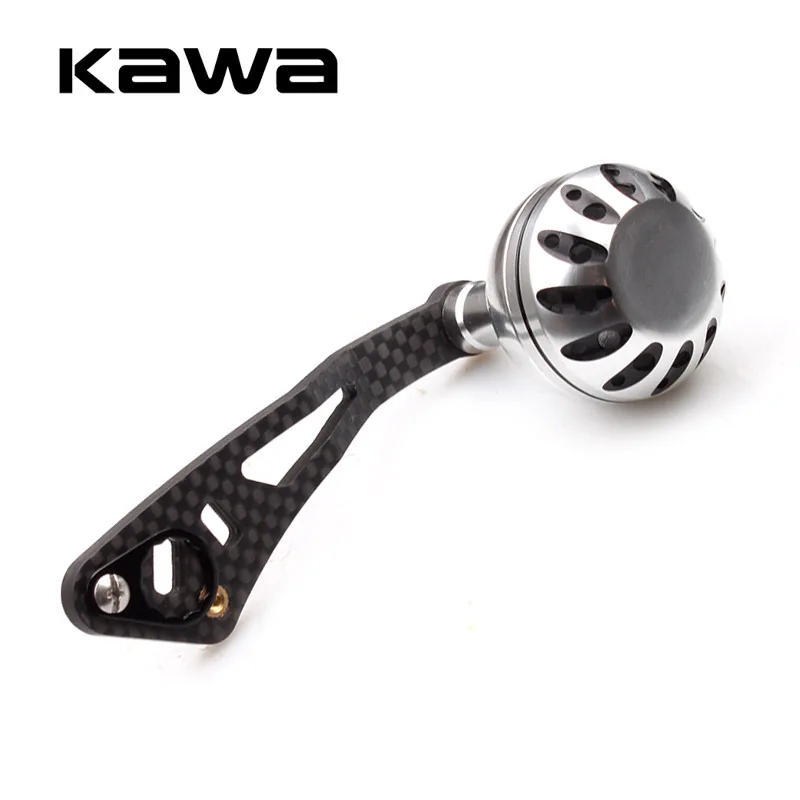 KAWA New Fishing Reel Handle Carbon Fiber Suit For shimano and Daiwa Bait Casting Reel, Hole size 8x5mm and 7*4mm Together
