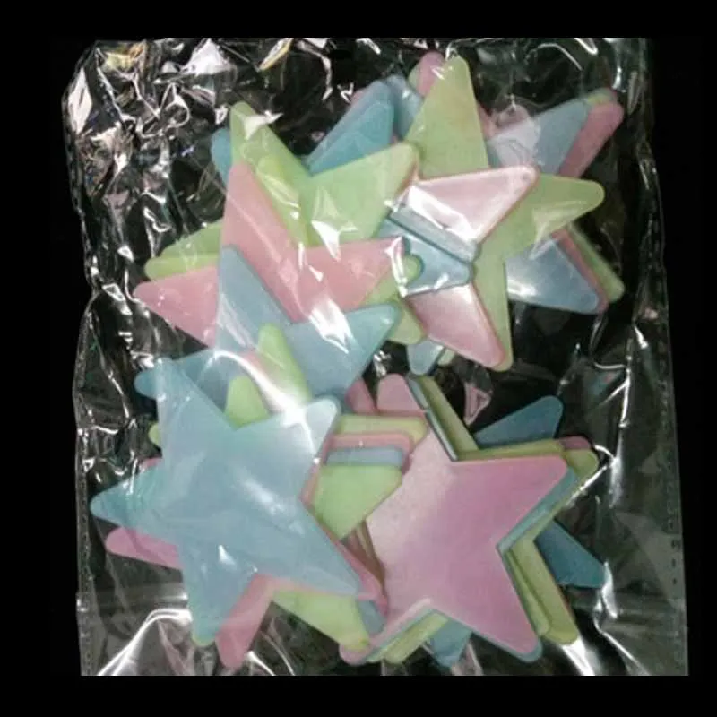 Светящиеся звезды 6 5 см настенная наклейка домашний светящийся декор