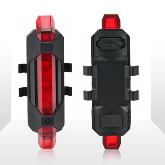 Портативный USB Перезаряжаемый велосипедный задний фонарь для безопасности