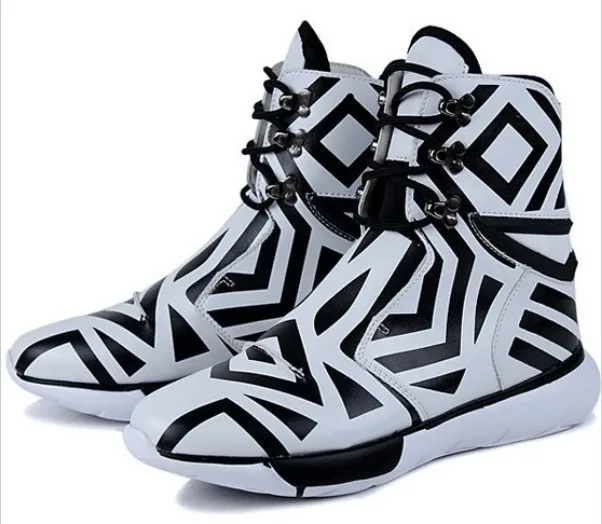 Free Shipping 2016 Luxury men Sneakers Autumn/Winter Genuine Leather Men casual Shoes zebra platform shoes | Обувь