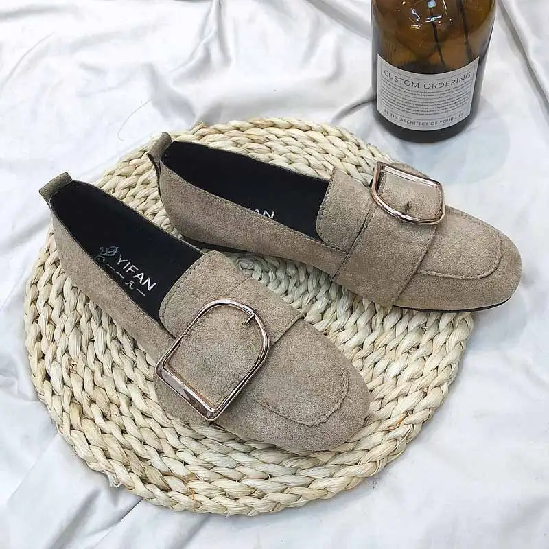 shoes women new metallic buckles round head fund euramerican vogue is comfortable flat shoe recreational sex appeal |