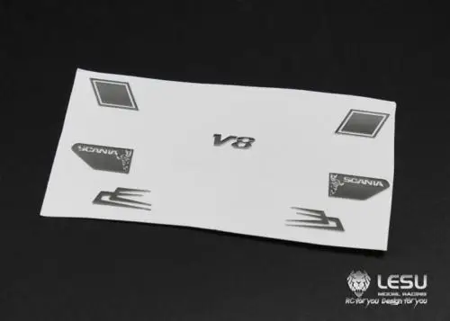 LESU логотип Стикеры для 1/14 Tmy V8 комплект рамок сделай сам трактора Sca грузовик K019 4