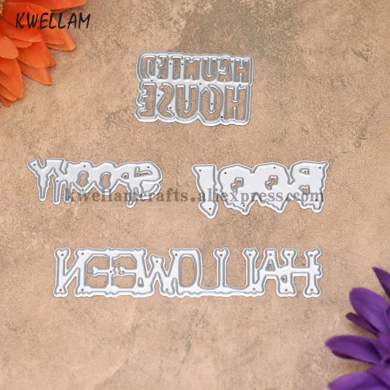 Хэллоуин SPOOKY BOO дом с привидениями металлические высечки для DIY Скрапбукинг