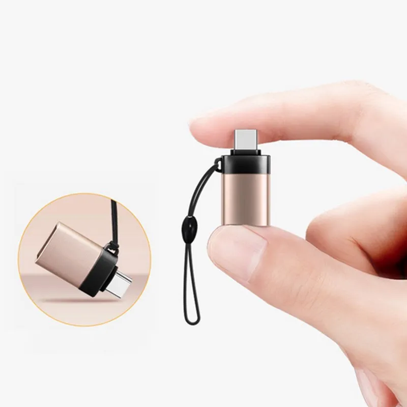 KEITHNICO 1 шт. USB C OTG адаптер с ремешком для Samsung Galaxy S8 Plus Note 8 Xiaomi 6 Huawei P9 Type кабель usbc |
