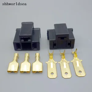 Shhworldsea 51050100 комплектов 7,8 мм H4 HB2 9003 3Pin HID лампа ксеноновая лампа гнездо комплект штекер Адаптер