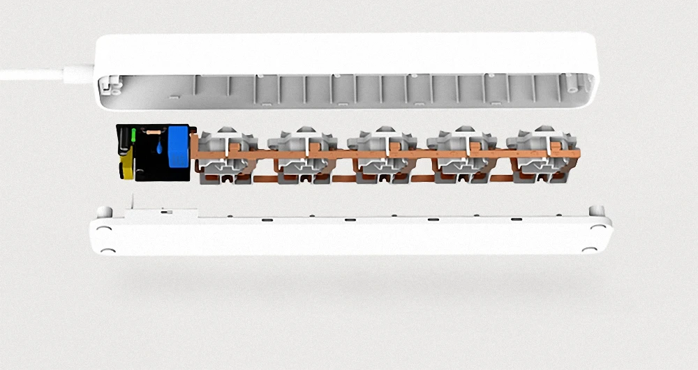 Xiaomi Мощность полосы быстрой зарядки 2500 Вт 10A 250V 3/5/6 Порты и разъёмы с USB гнезда штепсельной вилки Смарт перегрузки Мощность полосы для Xiaomi Smart D5