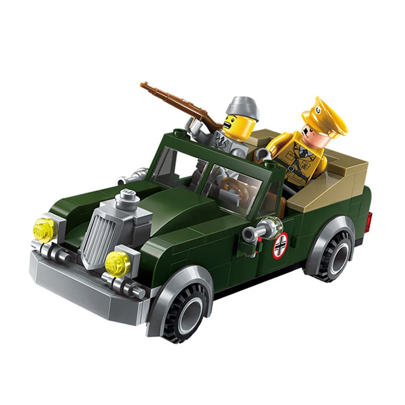 206 шт детские строительные блоки игрушки Legoingly город военный колесница мотоцикл