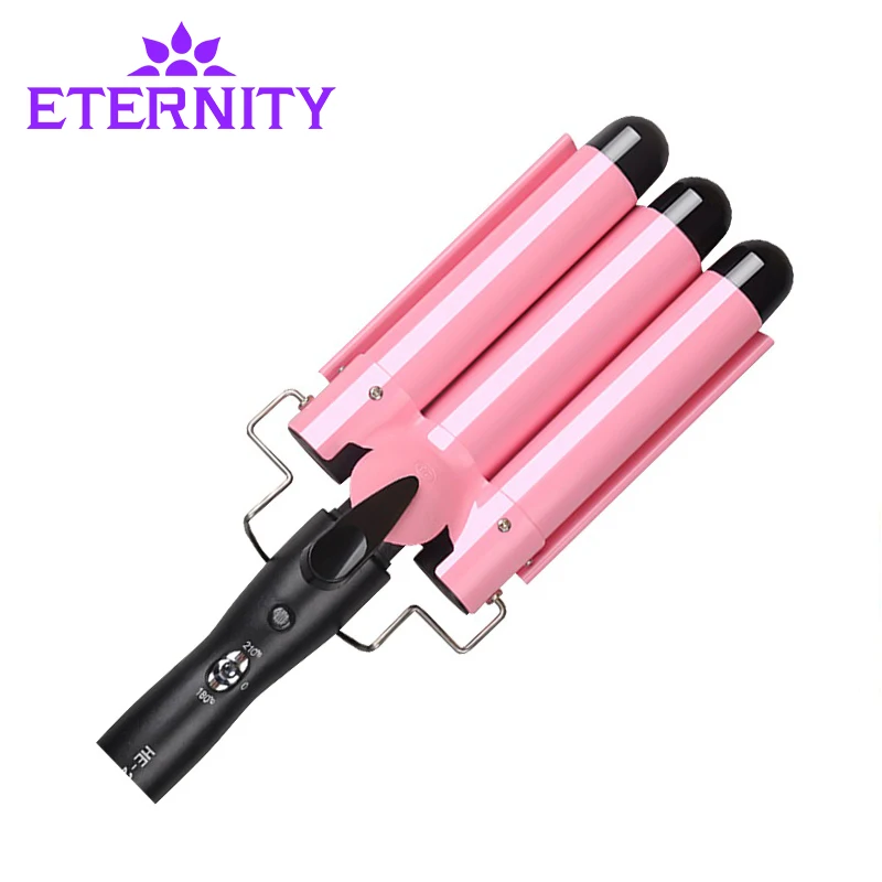 Пермь Шинная автоматический Керамика щипцы для завивки волос 3 Бочки большая