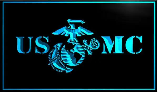 Неоновая светодиодсветодиодный световая вывеска USMC для клуба морской пехоты