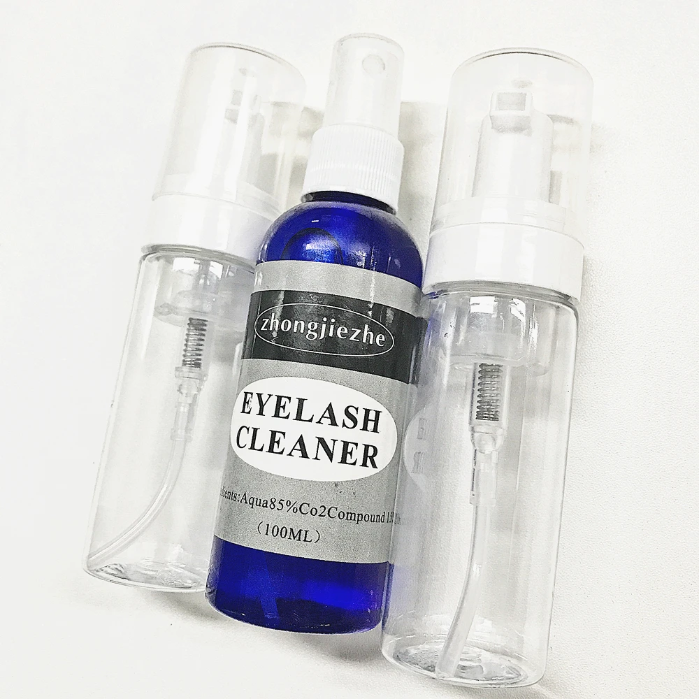 

Hot sale 100ml/bottle Eyelash Cleanser For Professioanl Eyelashes Extension Cleaner Lashes Free shipping