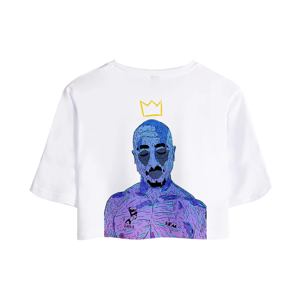 Модные новые Топы с 3D принтом в виде рапера 2Pac футболки для девушек стиле хип поп