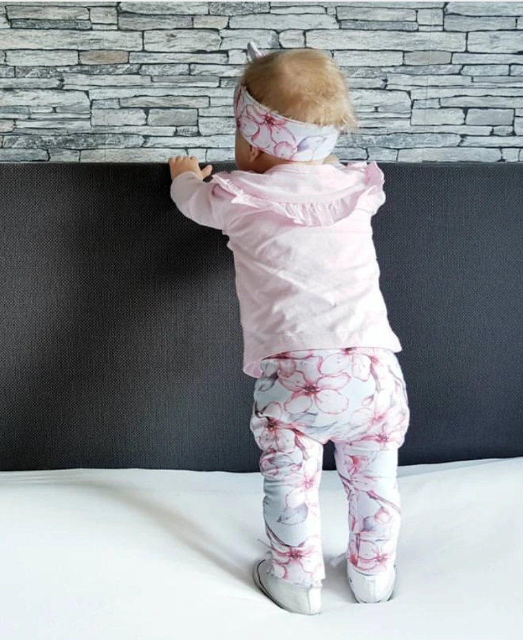 Комплект одежды для маленьких девочек из 3 предметов милая футболка с длинными