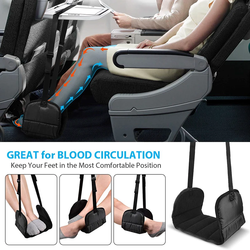 Foot Rest Portable Travel Footrest Flight Carry-on Foot Rest Office Feet Rest Leg Hammock Travel Accessories Footrest Hammock