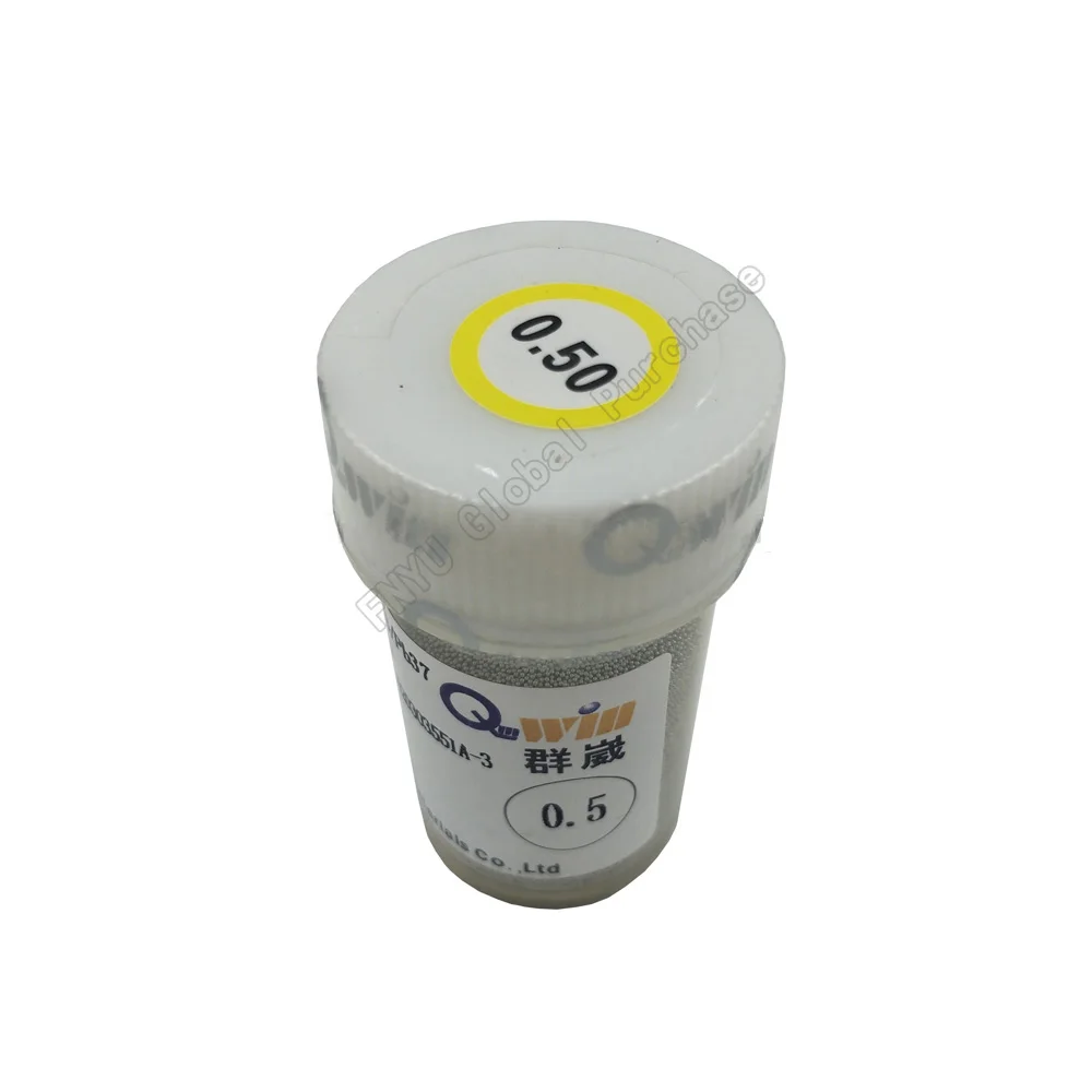 0.5mm 1PCS Припоя 250 K 0,2/0,25/0,3/0,35 мм пайки луженые шариковые выводы для микросхема наладочная станция деболлинга по технологии BGA паяльная станция пайка ПХД для сварки - Цвет: 0.5mm 1PCS