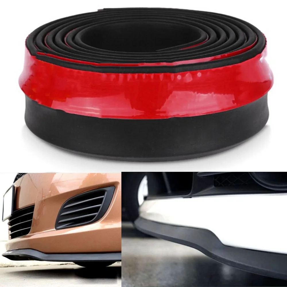 Car Protector Front Bumper Lip Spoiler Car Sticker Rubber Splitter Auto Body Guard Skirt Cover Car Accessories