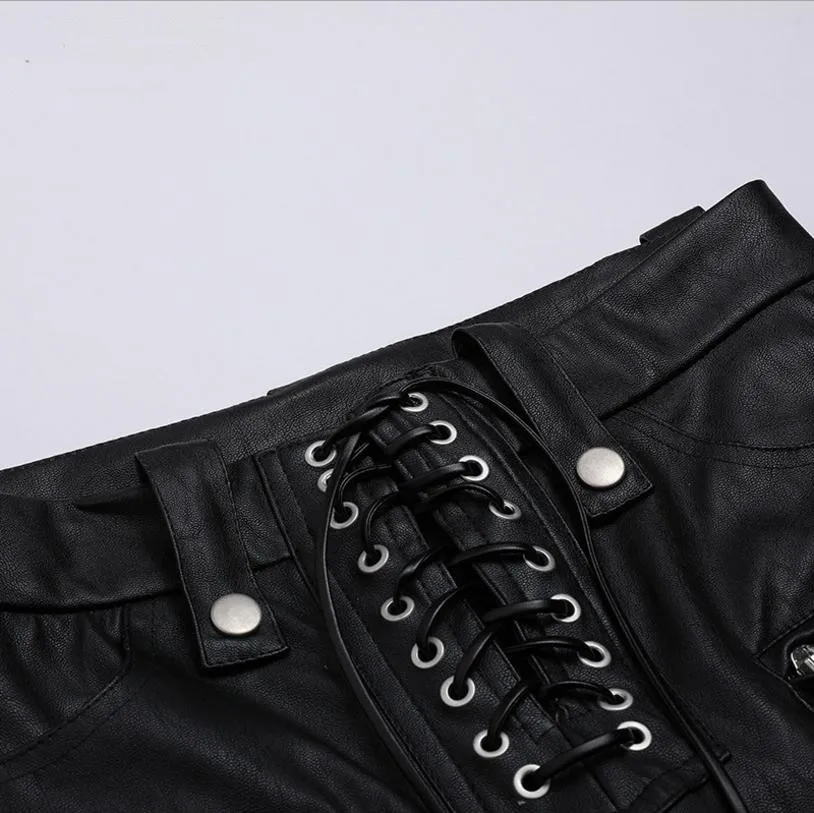 2018 Новая Осенняя мода женские узкие штаны из искусственной кожи брюки женский
