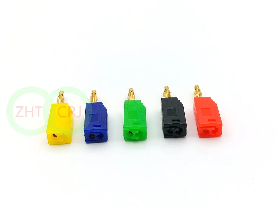 100 шт. 2 мм 5 цветов Позолоченный разъем типа банан|plug gold|plug 2mmplug banana |
