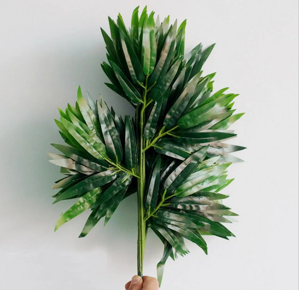 

20pcs 45*30cm Green Bamboo Leaf Leaves Artificial Silk Branch For Wedding Party Home Office Hotel Decoration