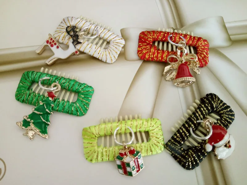 

2016 Handmade 30pcs Christmas Designs dog bows Alloy Clip dog hair bows for holidays dog Christmas accessories pet supply