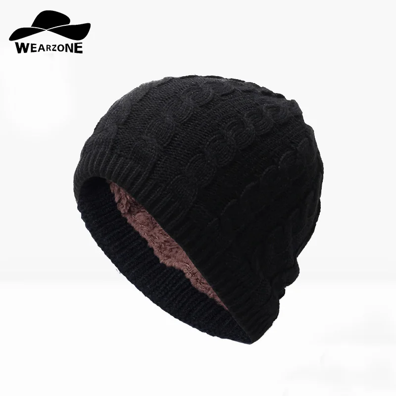 

WEARZONE Men Winter Hat Beanie Gorro Gorros De Lana Gorras Warm Bonnet Cap Cappelli Beanies Bonnet Masculino Casquette Toca Hats