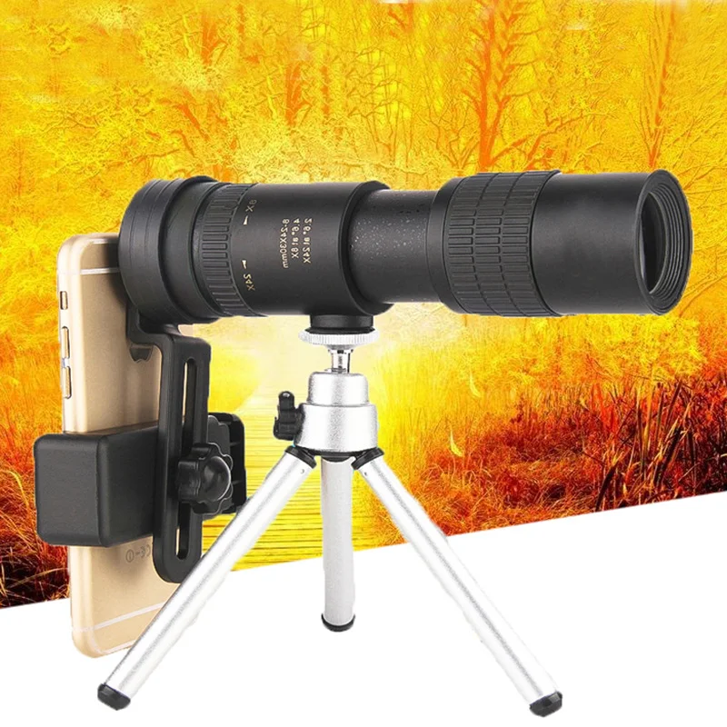 Бинокль 10-30x30 10x-30x увеличение BAK4 призма монокулярное Масштабирование Hd телескоп Универсальный монокулярный телескоп мини