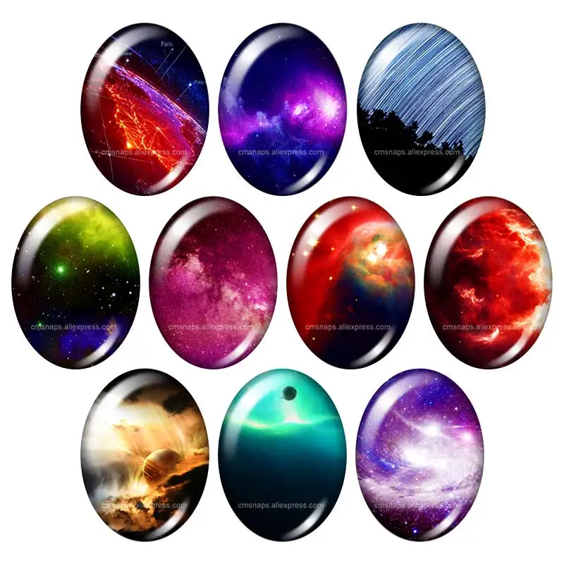 Красота внешняя Космос Planet lightning 13x1 8 мм/18x2 5 мм/30x40 мм Смешанные овальные фото
