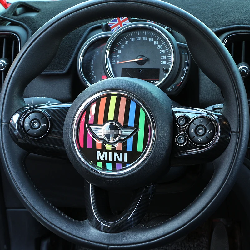1 шт. декоративные эпоксидные наклейки на руль автомобиля для BMW MINI cooper one JCW F55 F56 F60