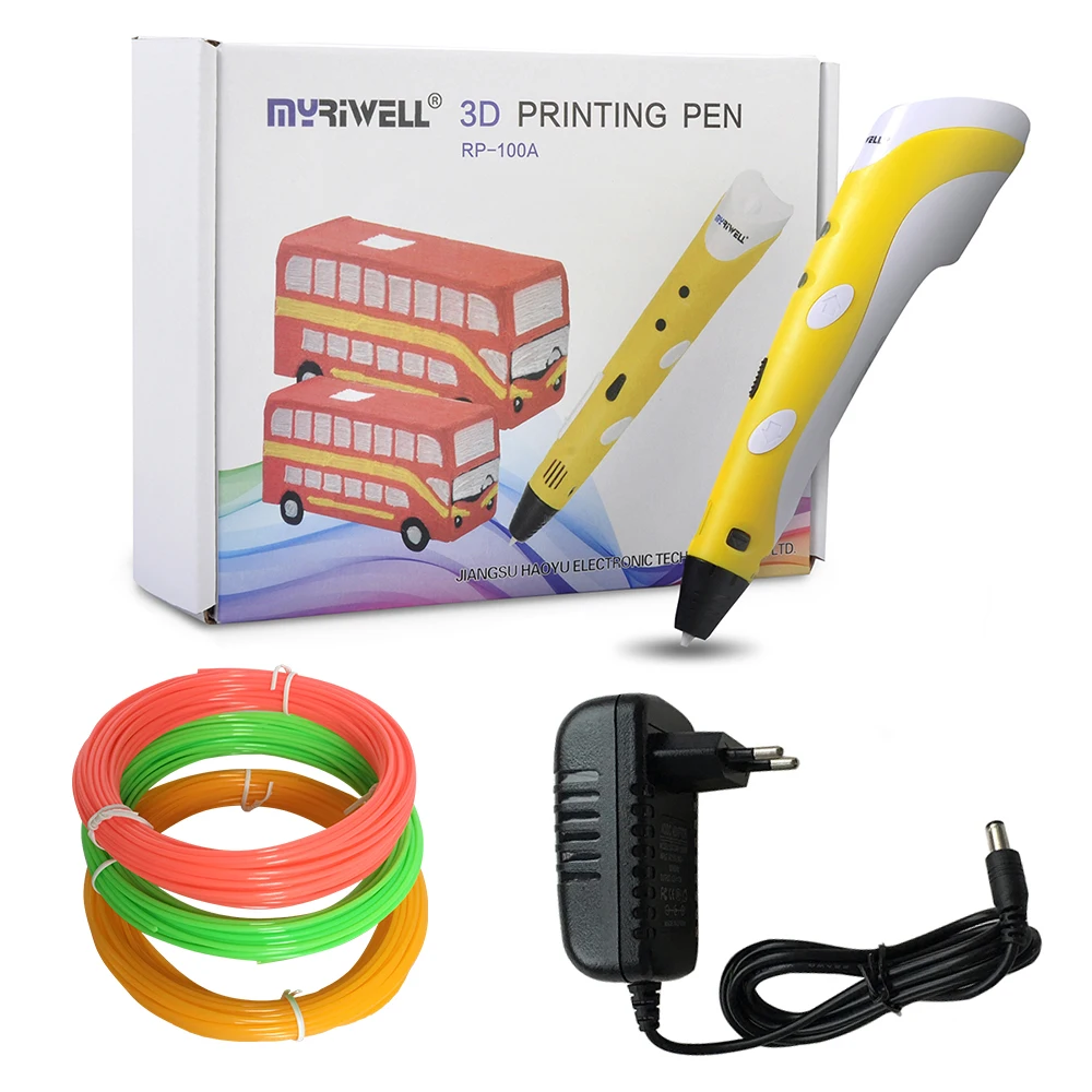 Рождественские подарки оптом 3D 1,75 для детей Myriwell 3D ручки с мм игрушечные ручки мм PLA нити упаковка из 3 различных цветов идеальный подарок