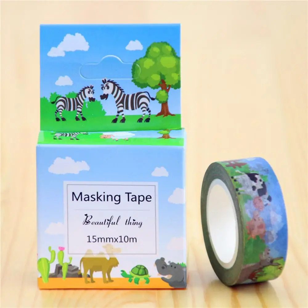 1 шт. Новинка 1 шт. милый стиль мультфильм декоративные васи ленты DIY клейкая лента для скрапбукинга школы офиса питания 0817 - Цвет: 1 PC M01